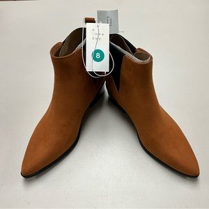 Womens Gwen Low Shaft Heeled Boots Cognac Brown A New Day - Size 8